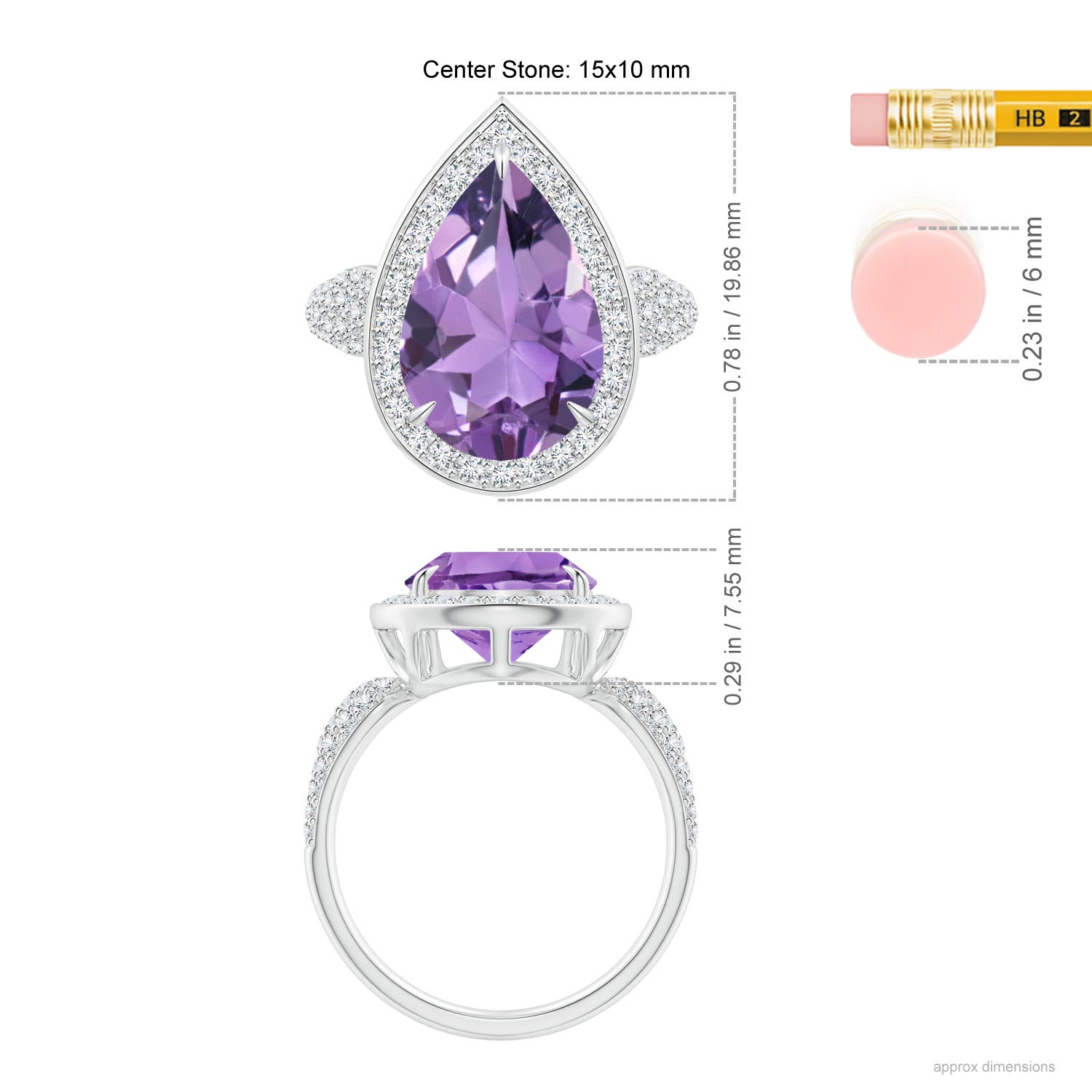 A - Amethyst / 5.48 CT / 14 KT White Gold