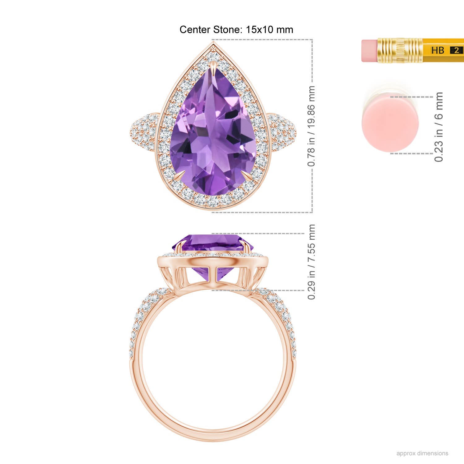 AA - Amethyst / 5.48 CT / 14 KT Rose Gold