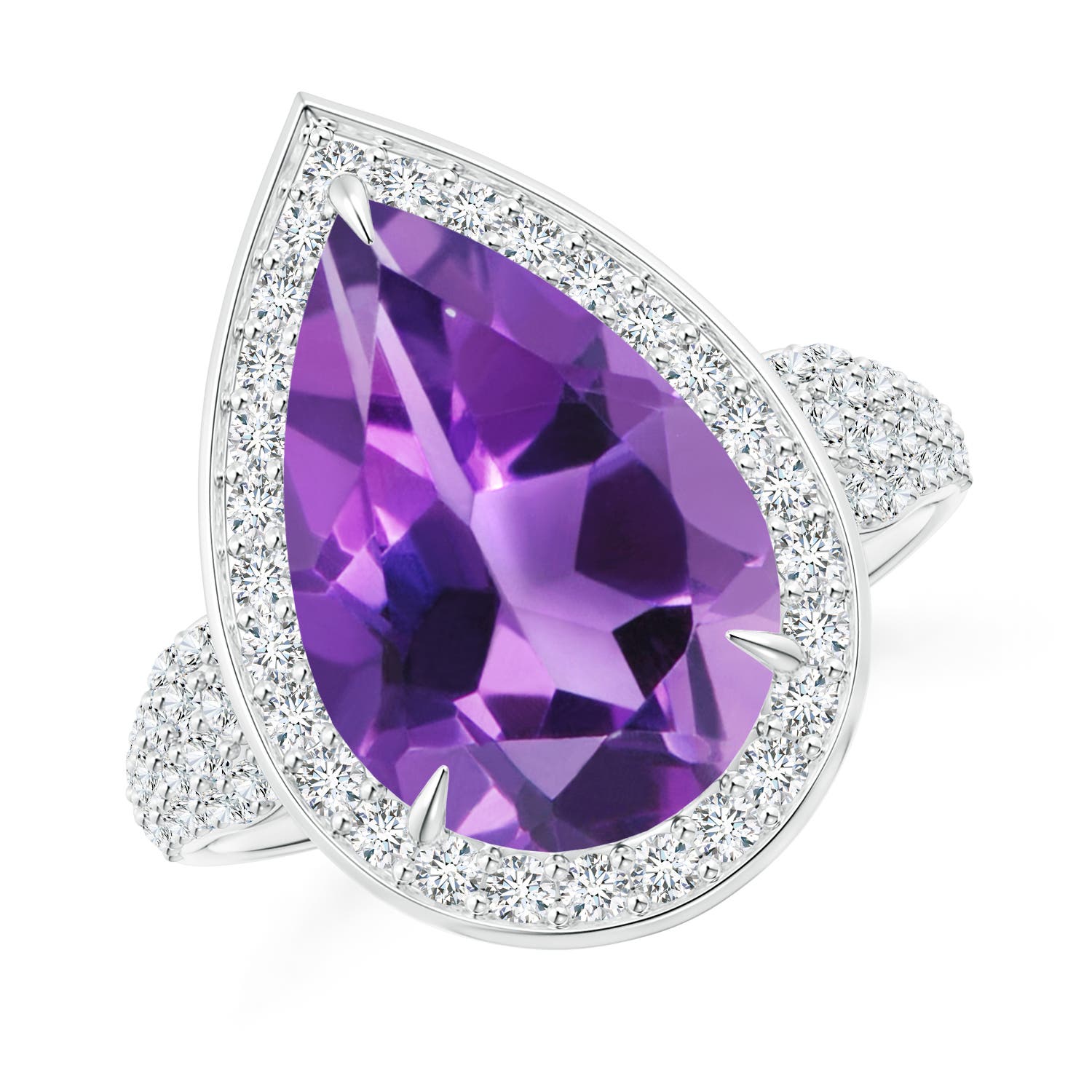 AAA - Amethyst / 5.48 CT / 14 KT White Gold