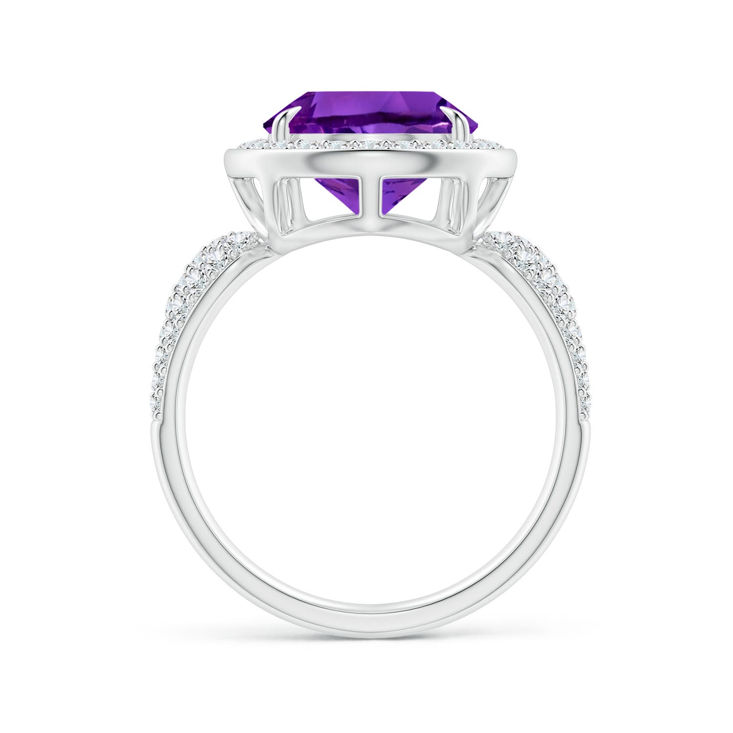 AAAA - Amethyst / 5.48 CT / 14 KT White Gold