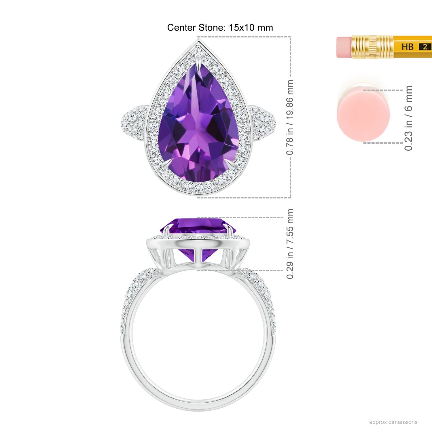 AAAA - Amethyst / 5.48 CT / 14 KT White Gold