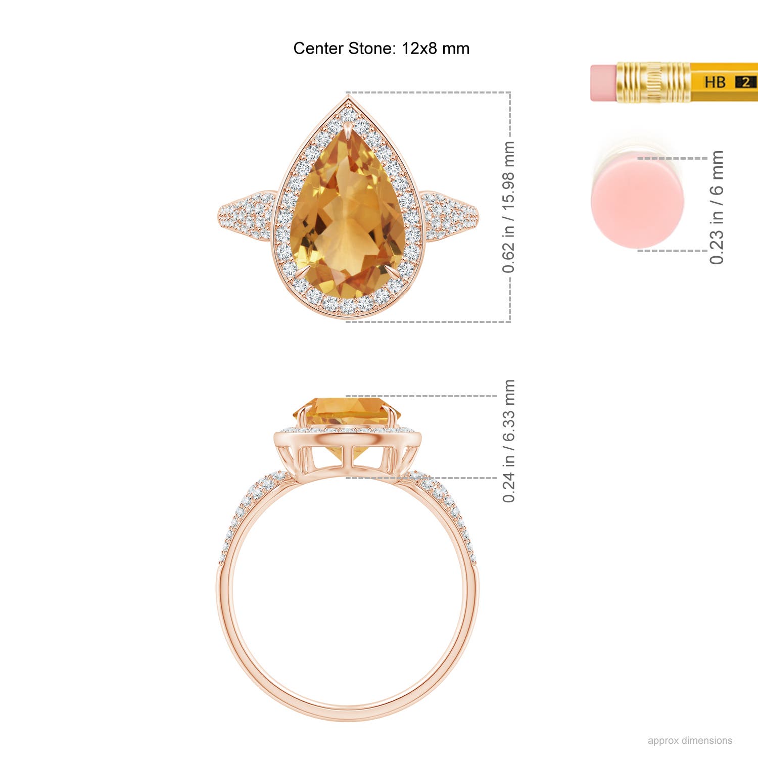 A - Citrine / 2.82 CT / 14 KT Rose Gold