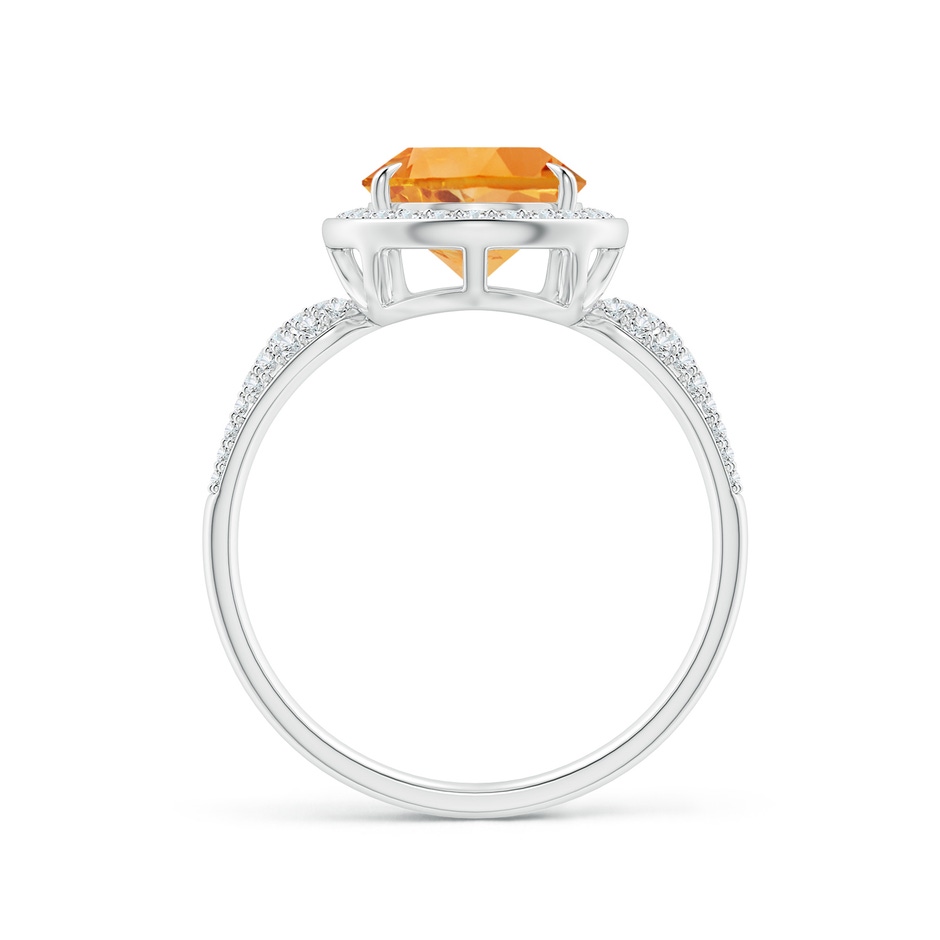 12x8mm AA Claw-Set Pear Citrine Cocktail Halo Ring with Diamonds in White Gold side 1