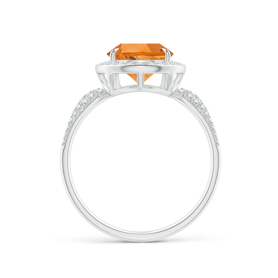 12x8mm AAA Claw-Set Pear Citrine Cocktail Halo Ring with Diamonds in White Gold side 1