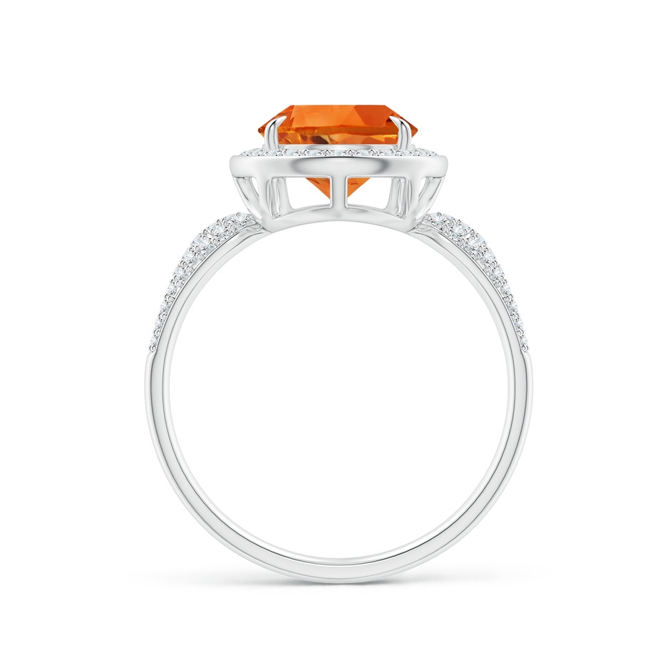 12x8mm AAAA Claw-Set Pear Citrine Cocktail Halo Ring with Diamonds in White Gold side 1