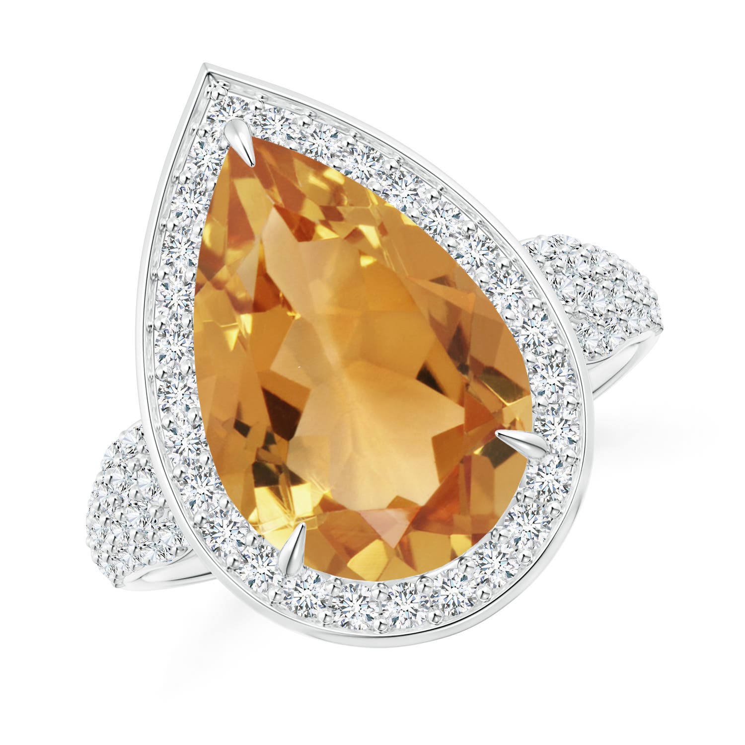 A - Citrine / 5.48 CT / 14 KT White Gold