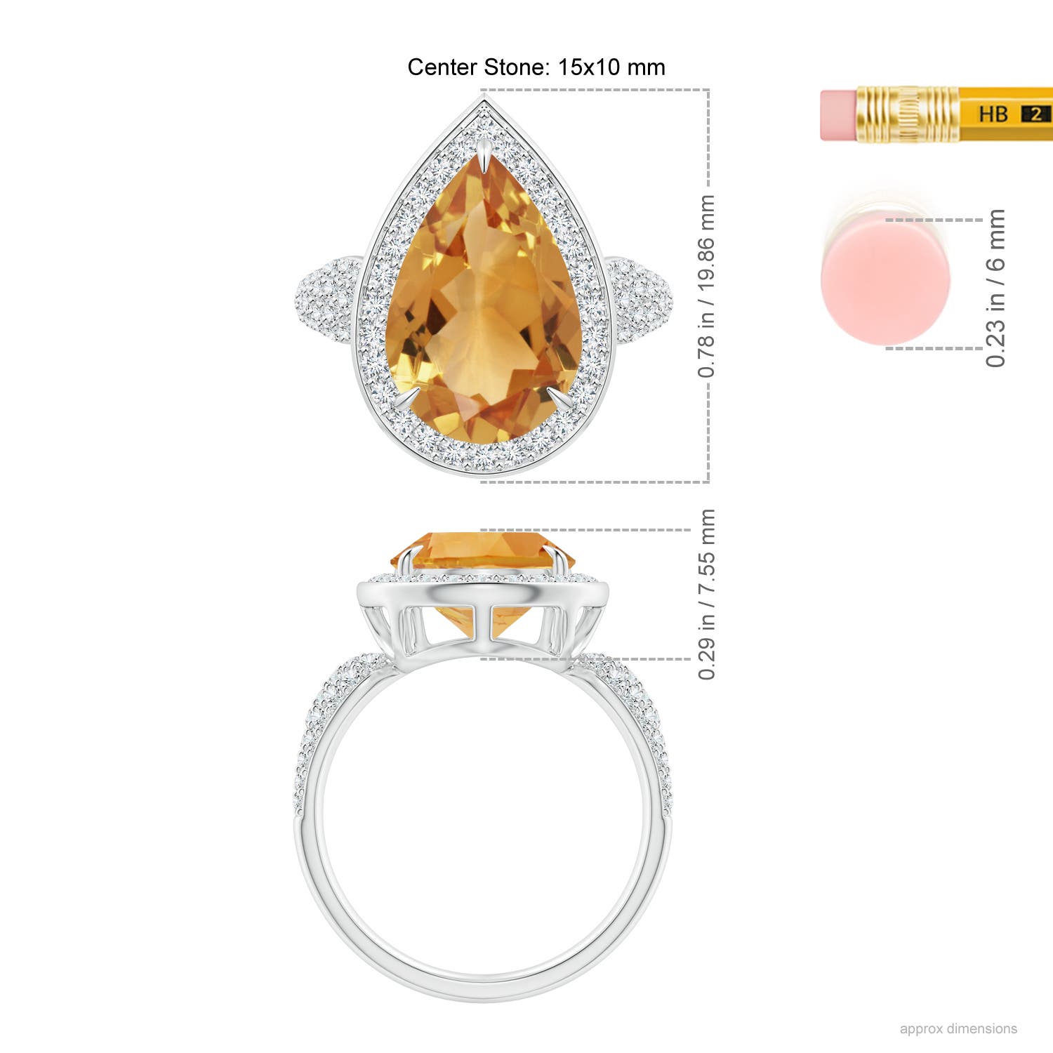 A - Citrine / 5.48 CT / 14 KT White Gold