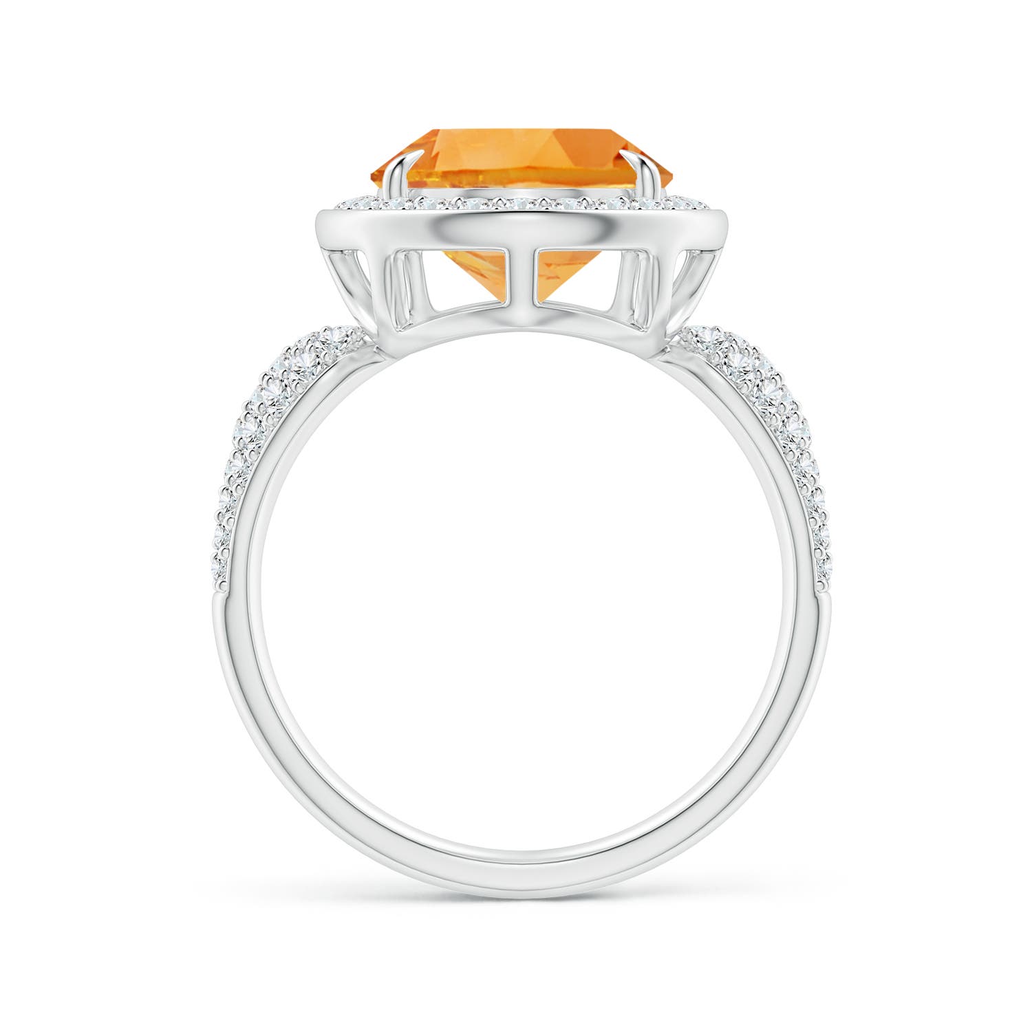 AA - Citrine / 5.48 CT / 14 KT White Gold