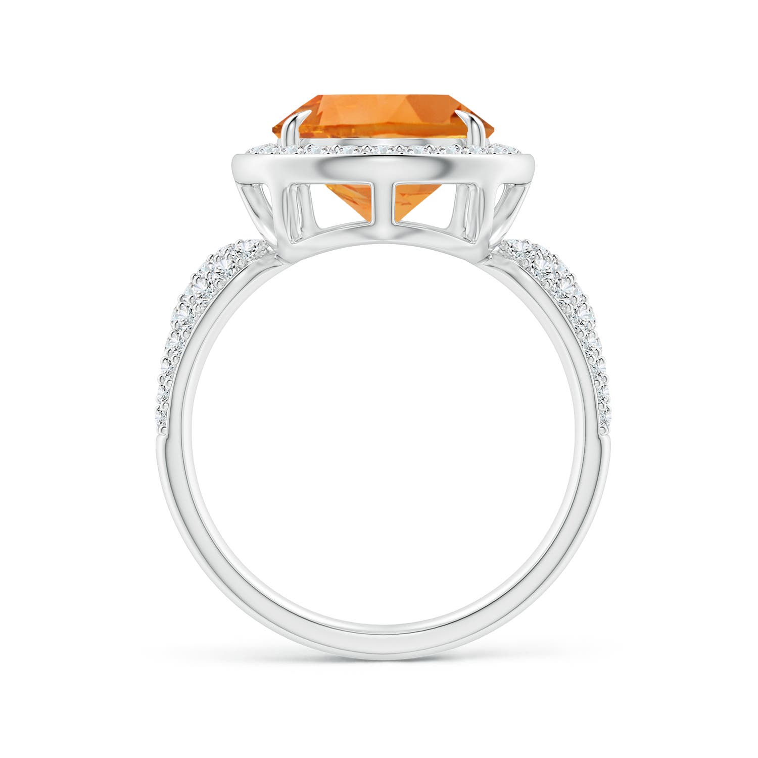 AAA - Citrine / 5.48 CT / 14 KT White Gold