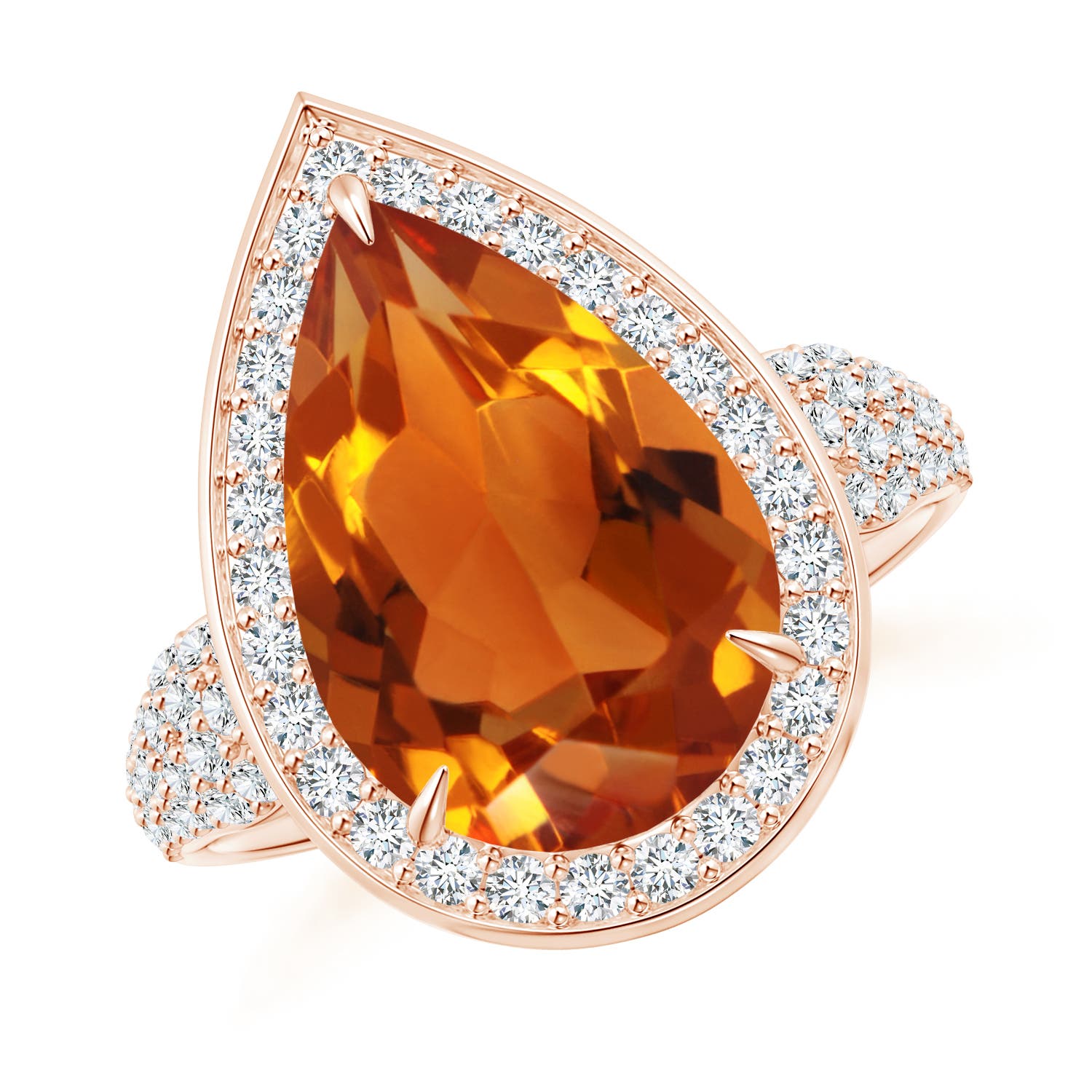 AAAA - Citrine / 5.48 CT / 14 KT Rose Gold