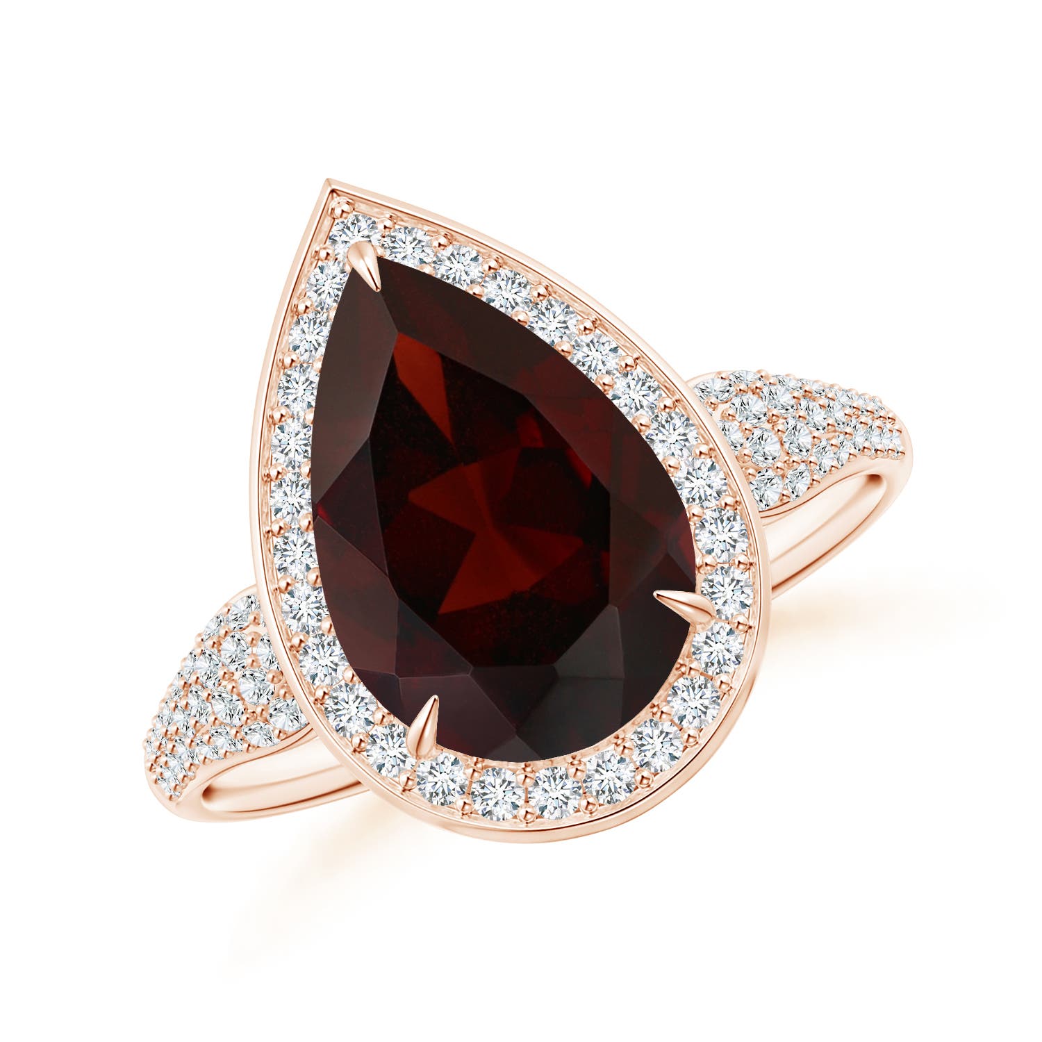 A - Garnet / 3.97 CT / 14 KT Rose Gold