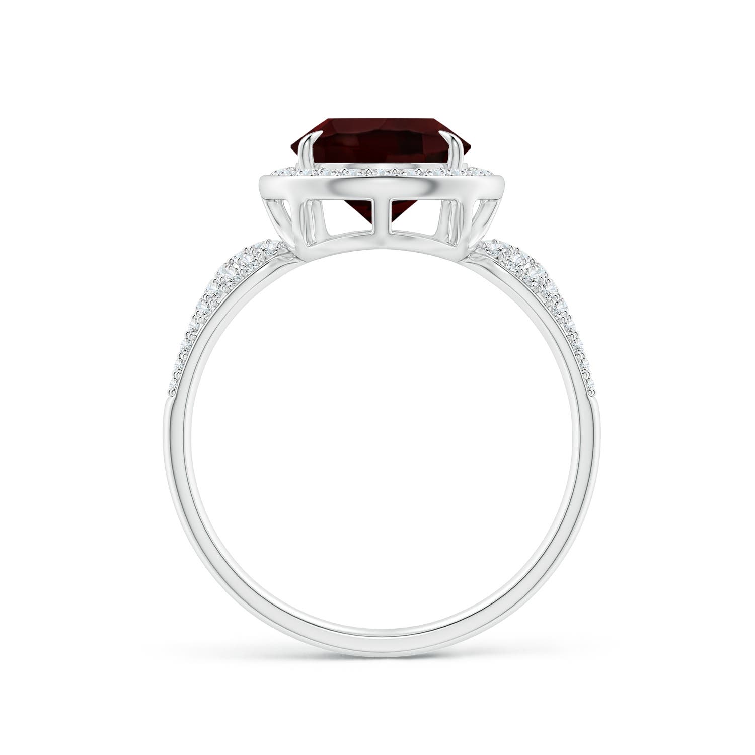 A - Garnet / 3.97 CT / 14 KT White Gold