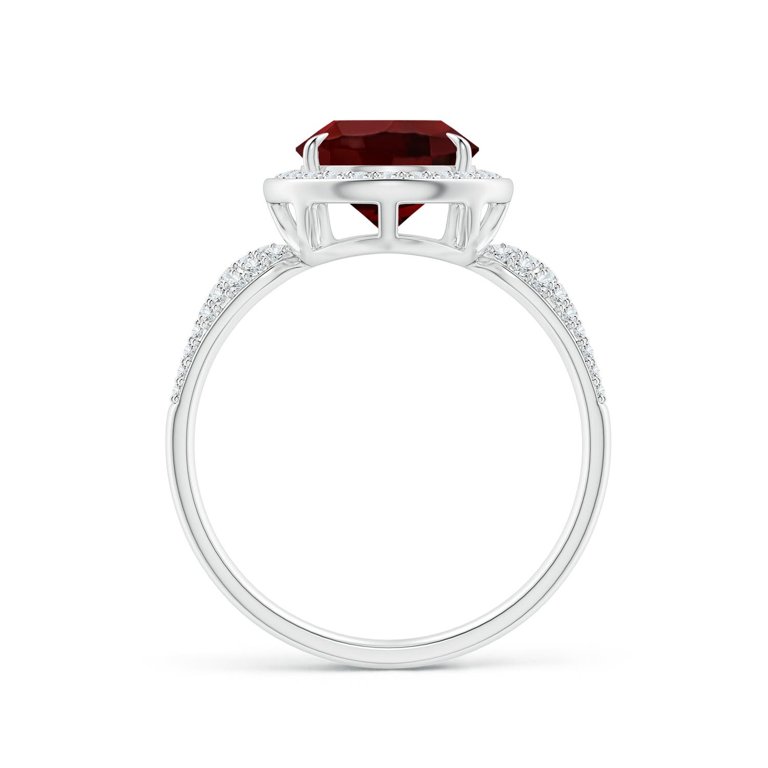 AAA - Garnet / 3.97 CT / 14 KT White Gold