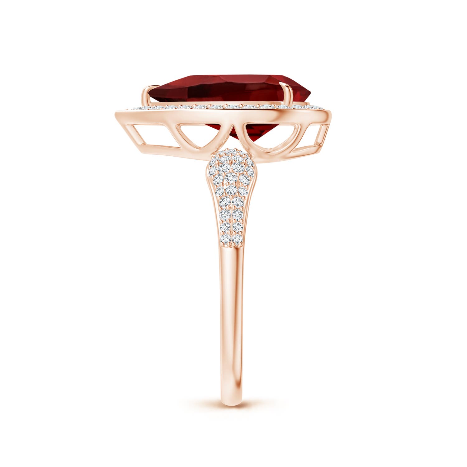 AAAA - Garnet / 3.97 CT / 14 KT Rose Gold