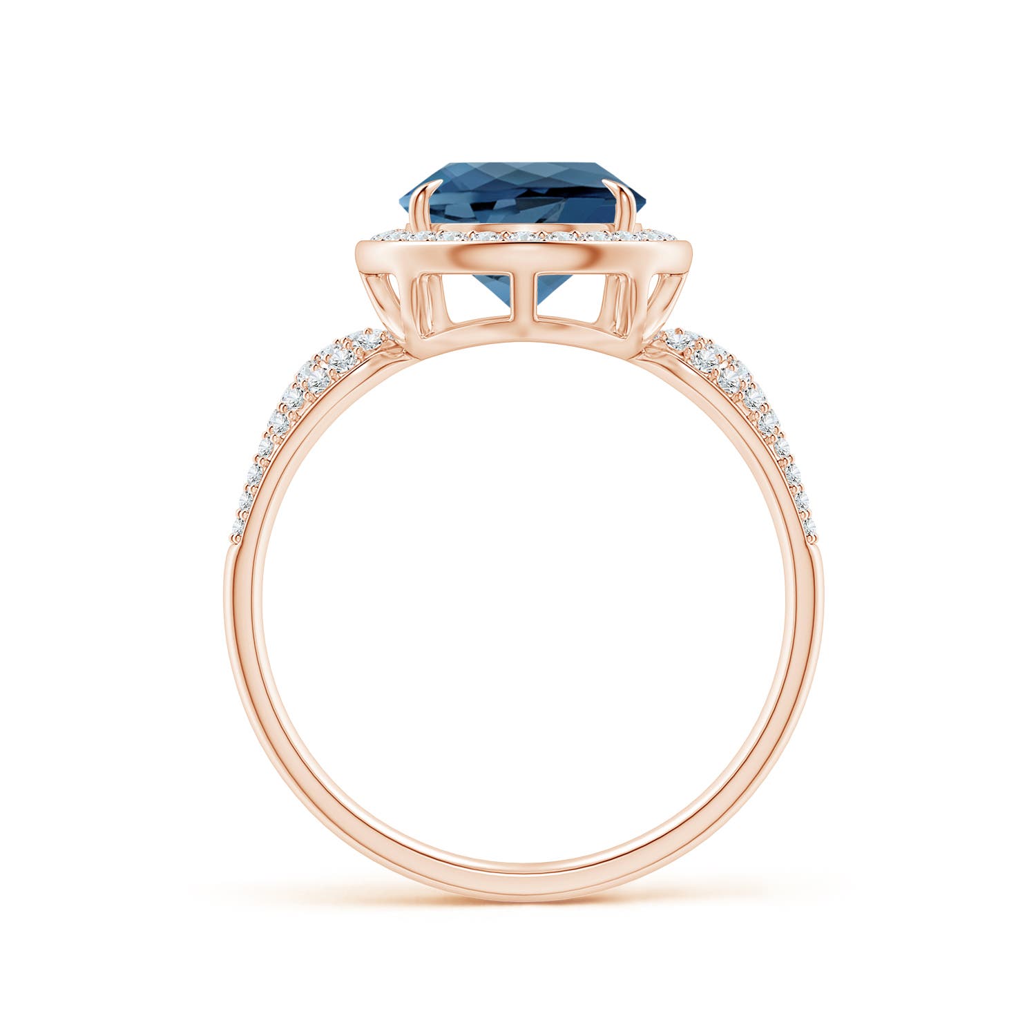 A - London Blue Topaz / 4.27 CT / 14 KT Rose Gold