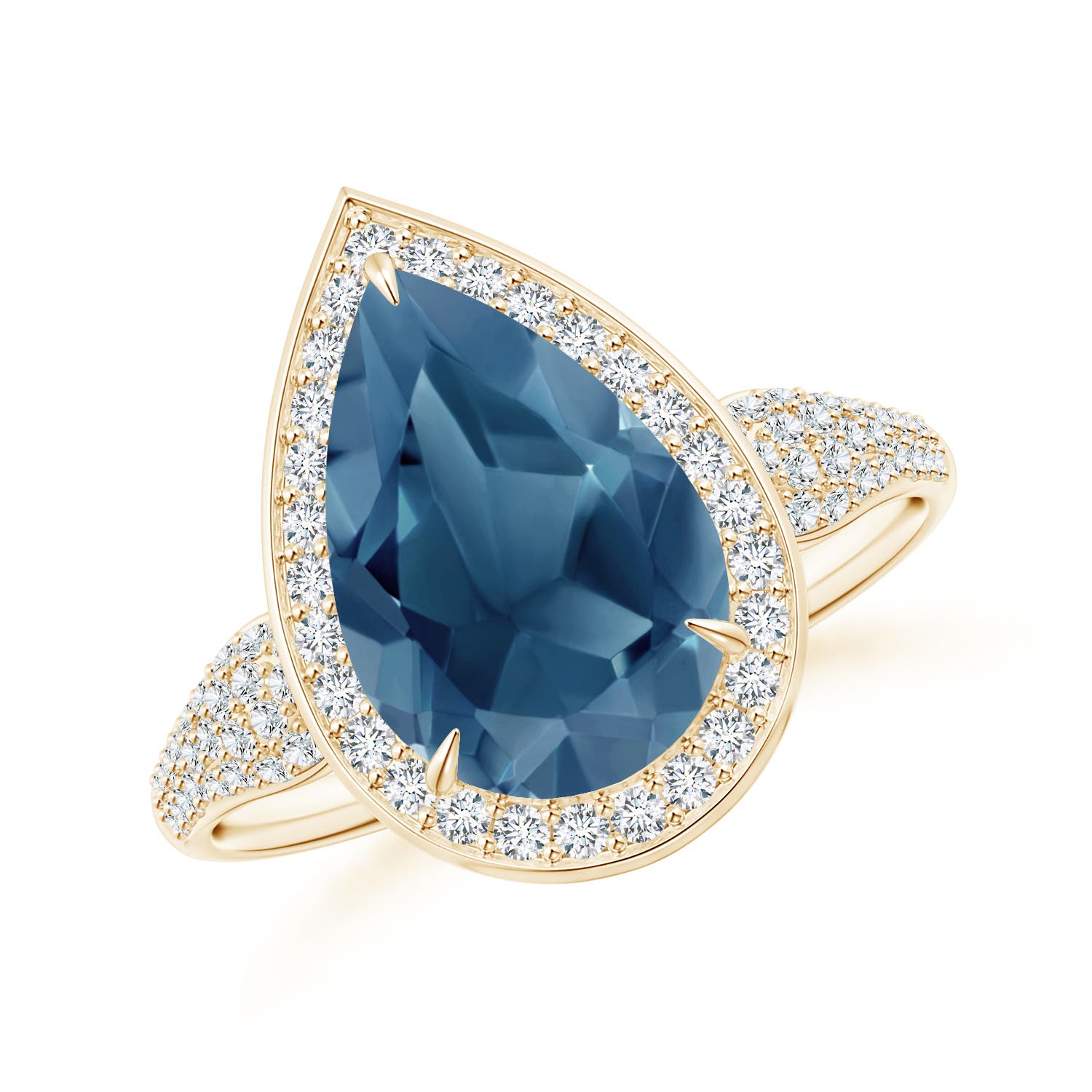 A - London Blue Topaz / 4.27 CT / 14 KT Yellow Gold