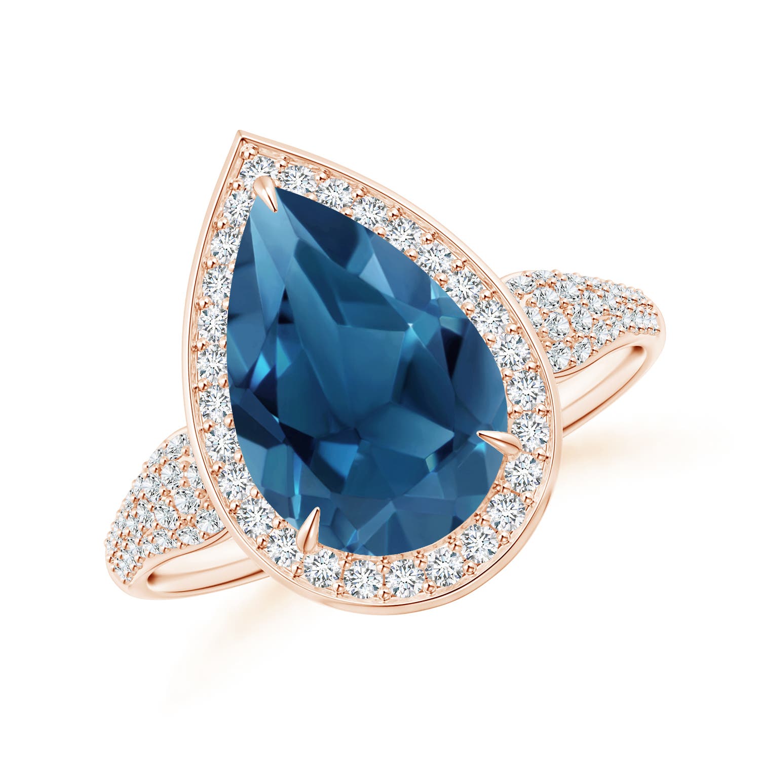 AA - London Blue Topaz / 4.27 CT / 14 KT Rose Gold