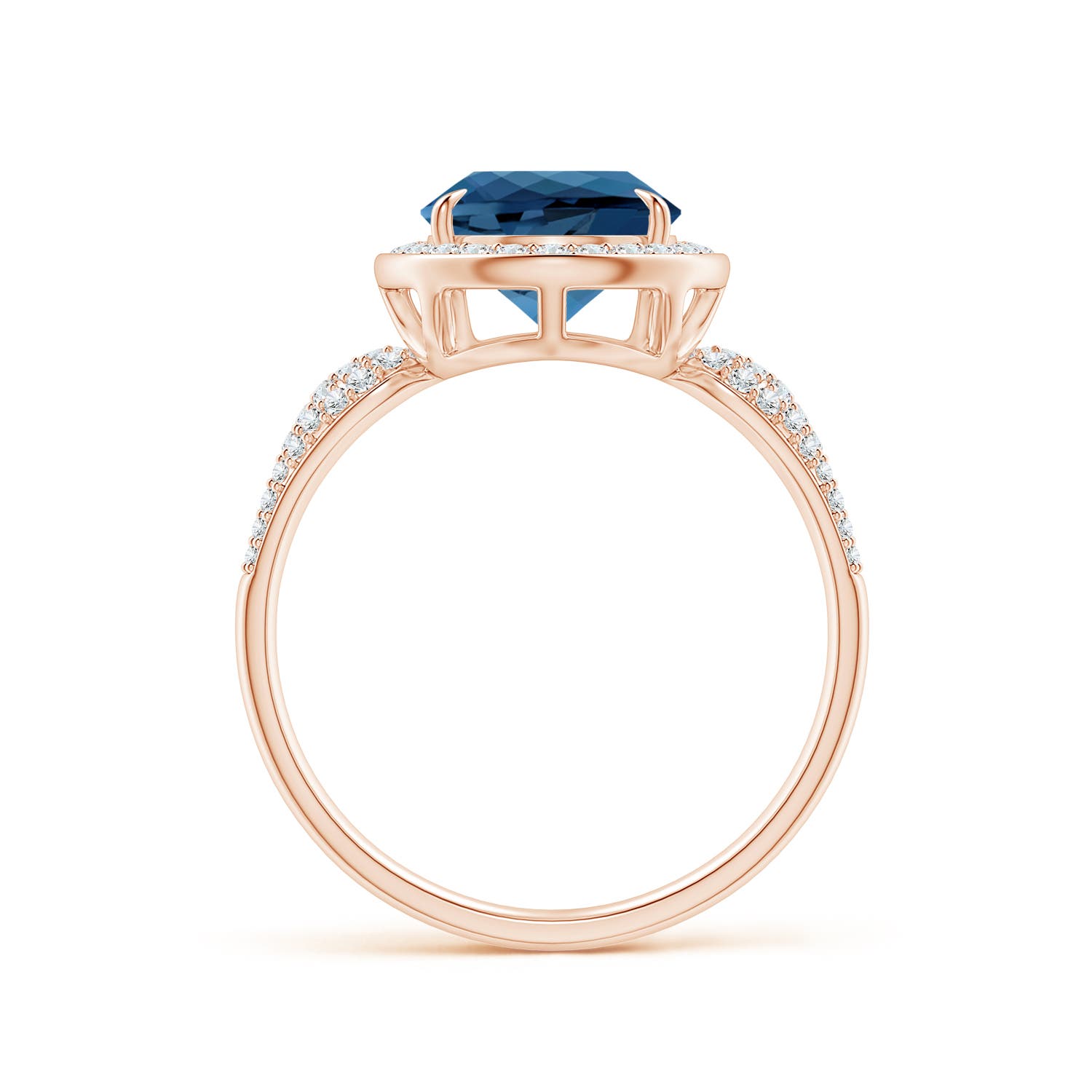 AA - London Blue Topaz / 4.27 CT / 14 KT Rose Gold