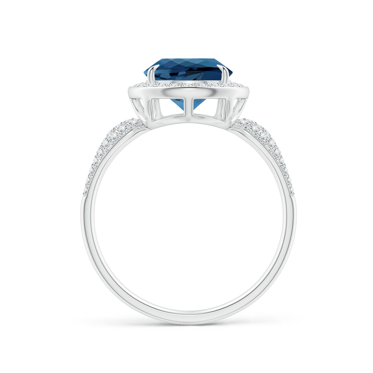 AA - London Blue Topaz / 4.27 CT / 14 KT White Gold