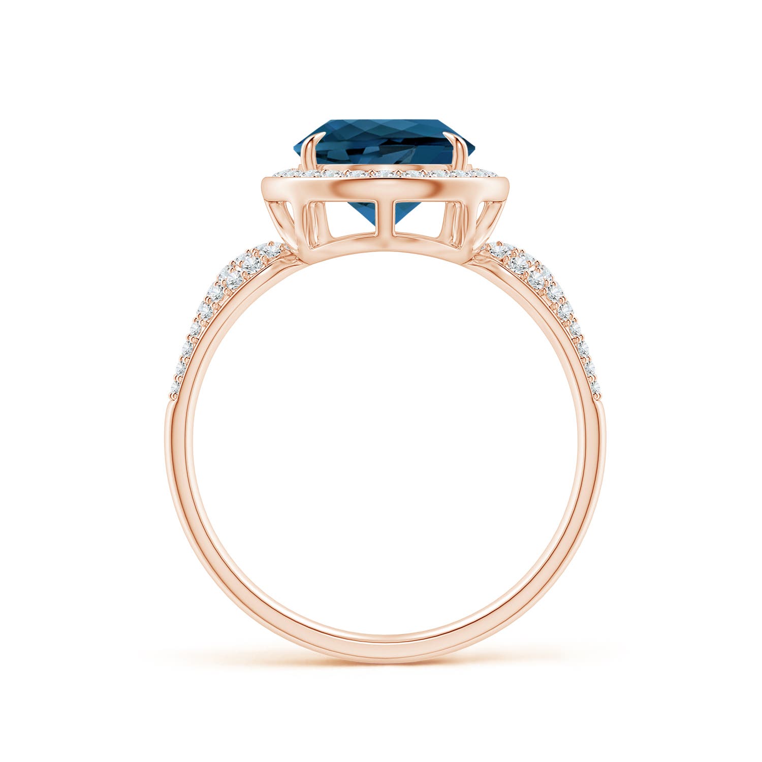 AAA - London Blue Topaz / 4.27 CT / 14 KT Rose Gold