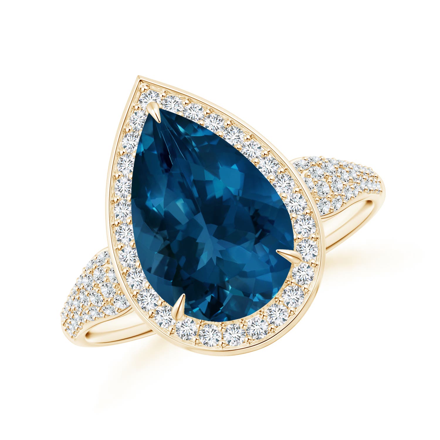 AAA - London Blue Topaz / 4.27 CT / 14 KT Yellow Gold