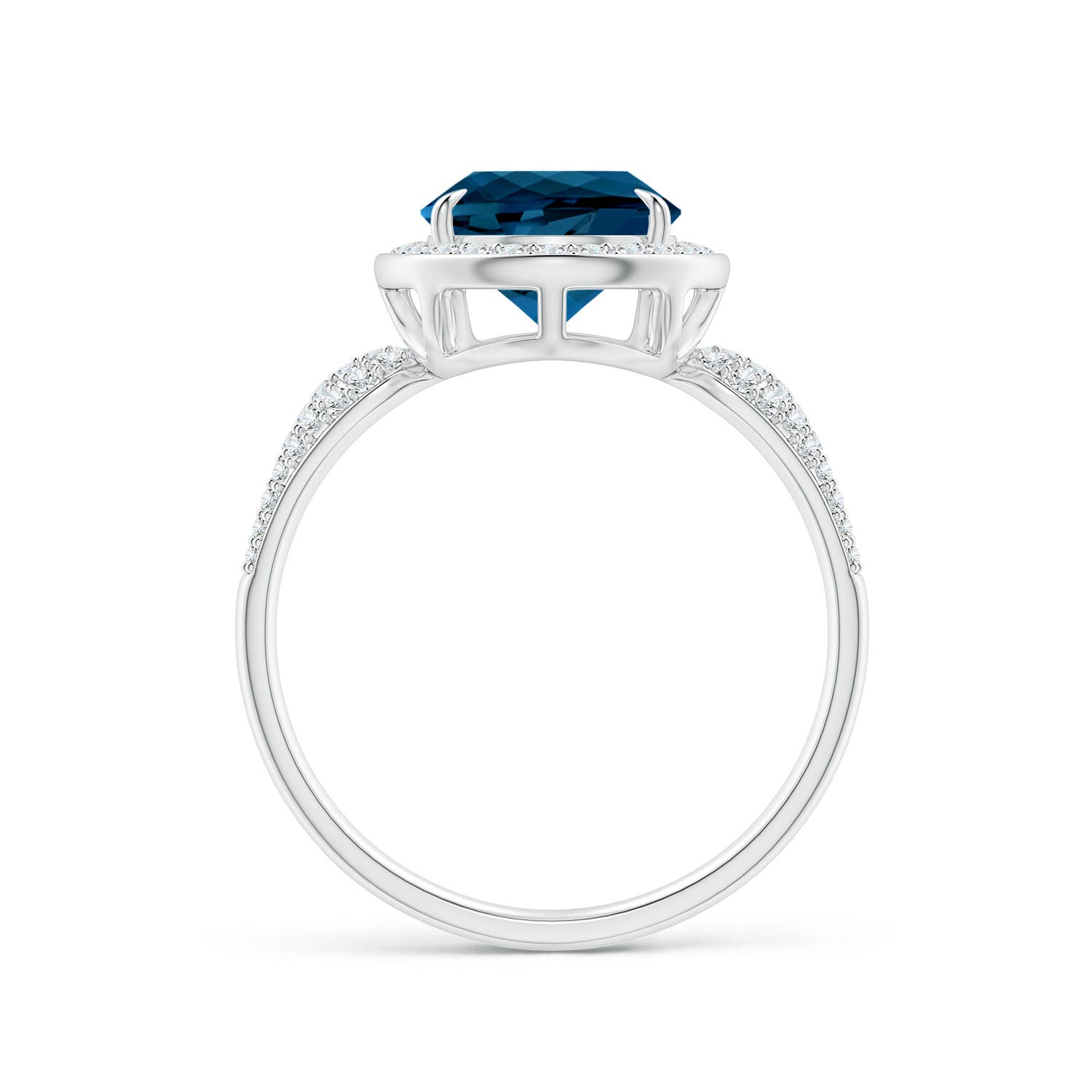 AAAA - London Blue Topaz / 4.27 CT / 14 KT White Gold