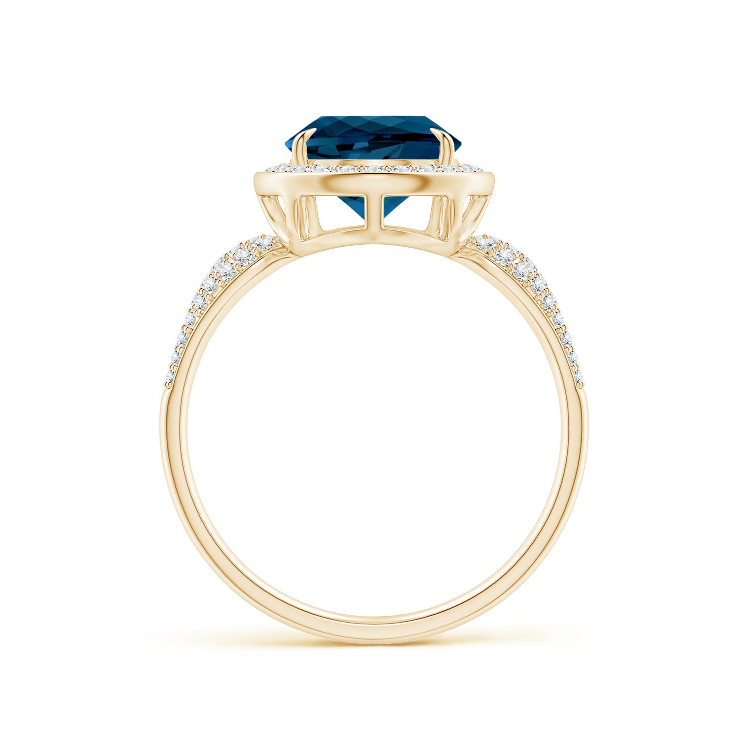 AAAA - London Blue Topaz / 4.27 CT / 14 KT Yellow Gold