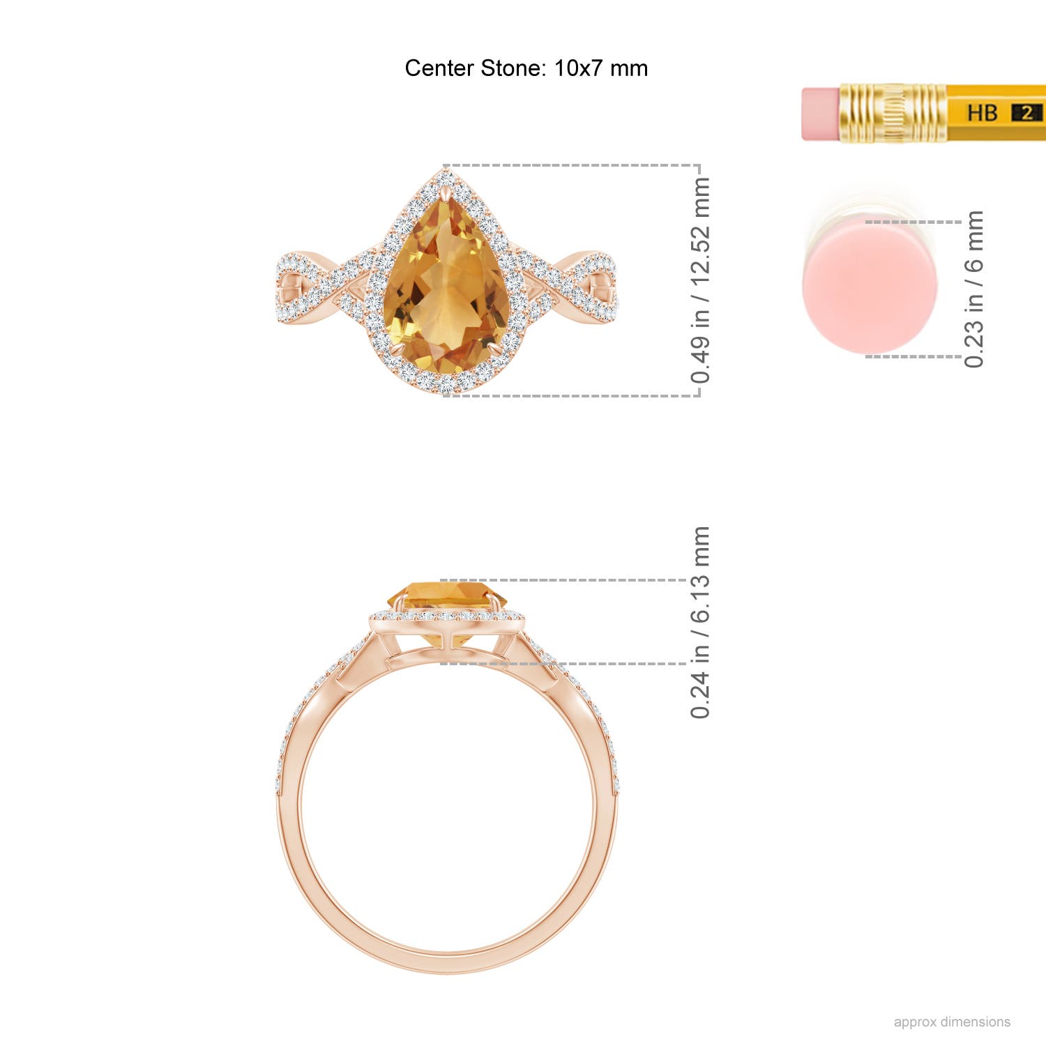 A - Citrine / 2.22 CT / 14 KT Rose Gold