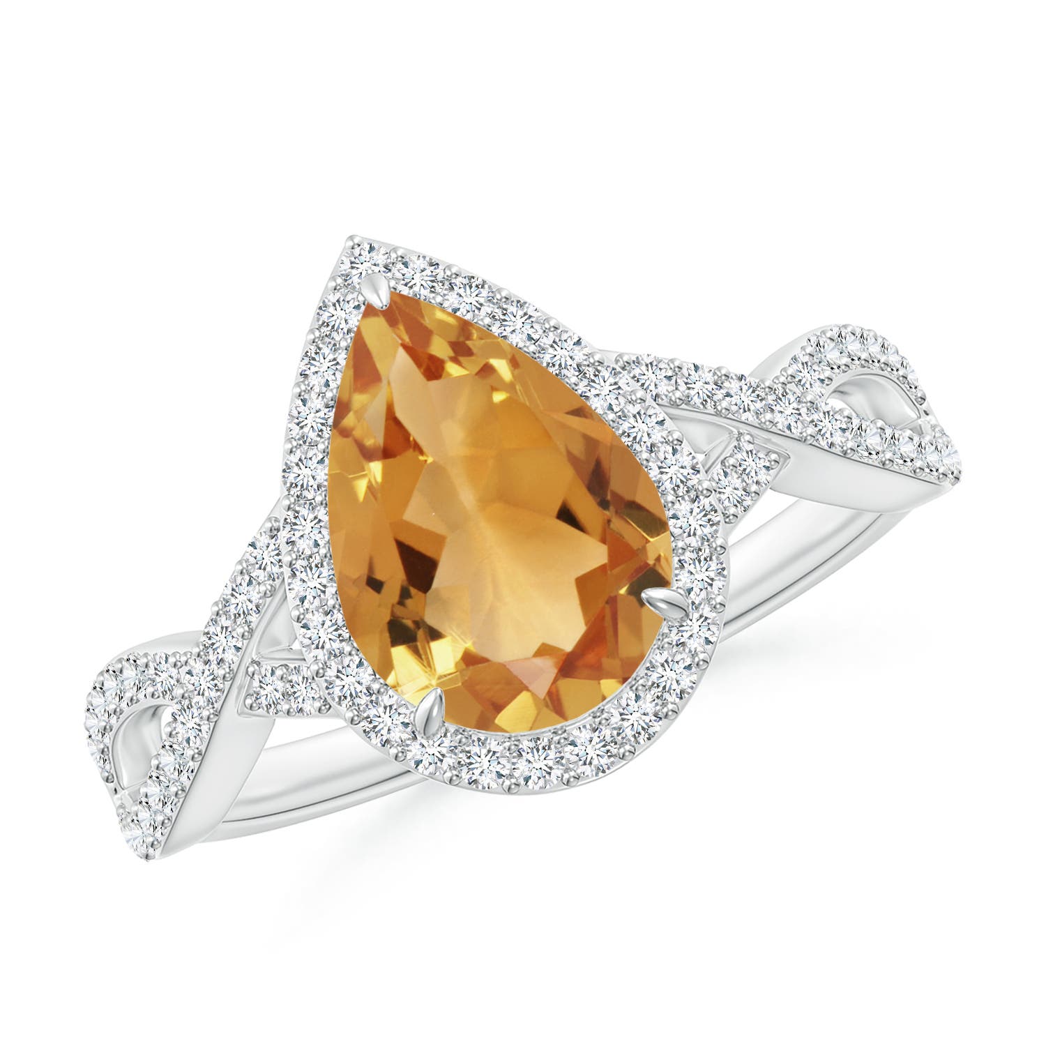 A - Citrine / 2.22 CT / 14 KT White Gold