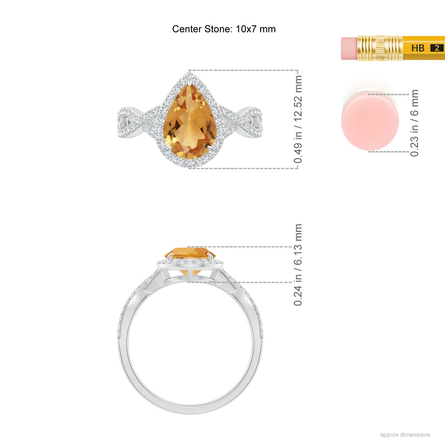 A - Citrine / 2.22 CT / 14 KT White Gold