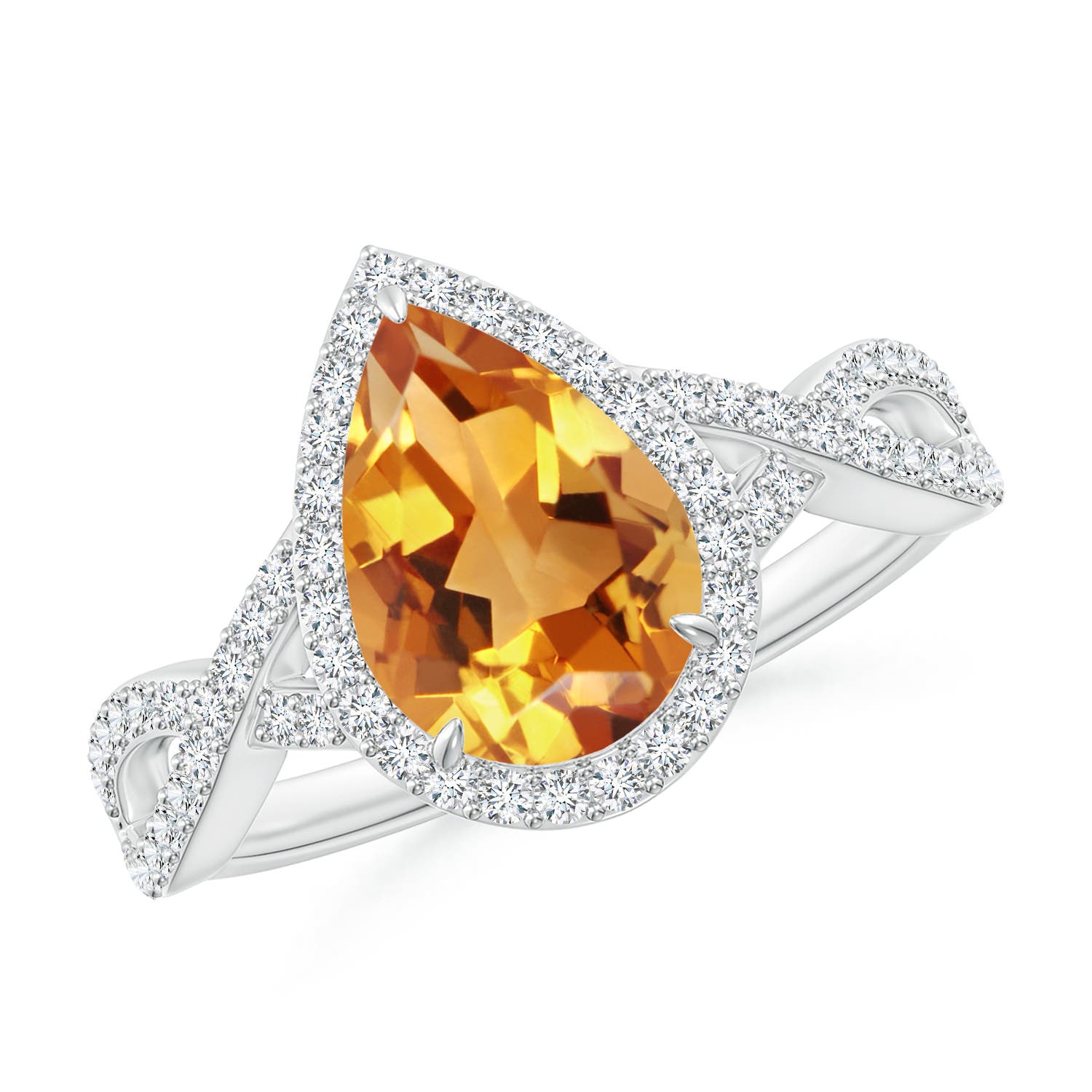 AA - Citrine / 2.22 CT / 14 KT White Gold