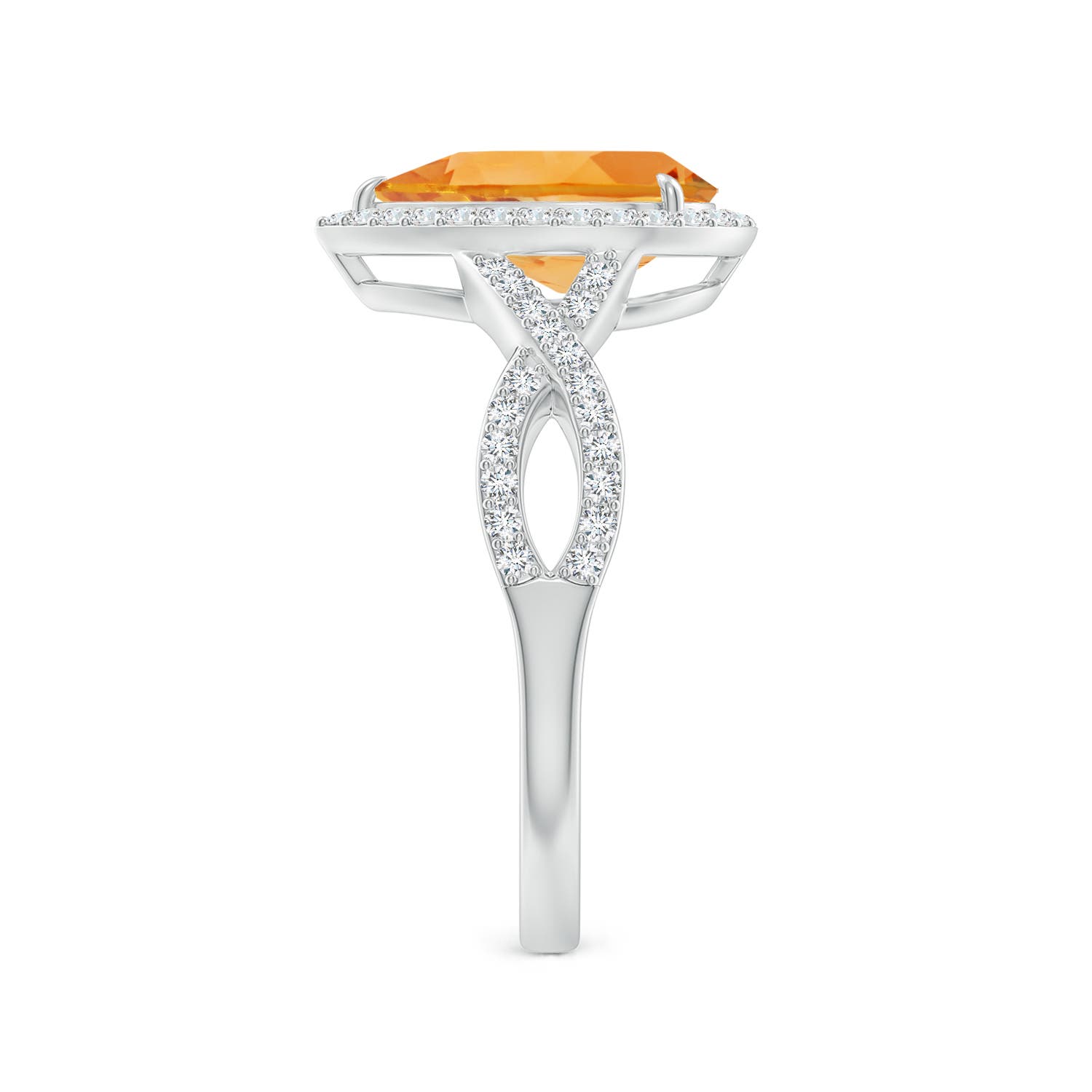 AA - Citrine / 2.22 CT / 14 KT White Gold