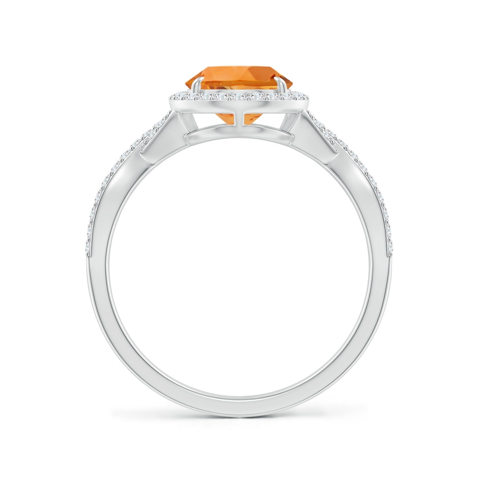 10x7mm AAA Pear Citrine Twisted Split Shank Cocktail Ring in White Gold side-1