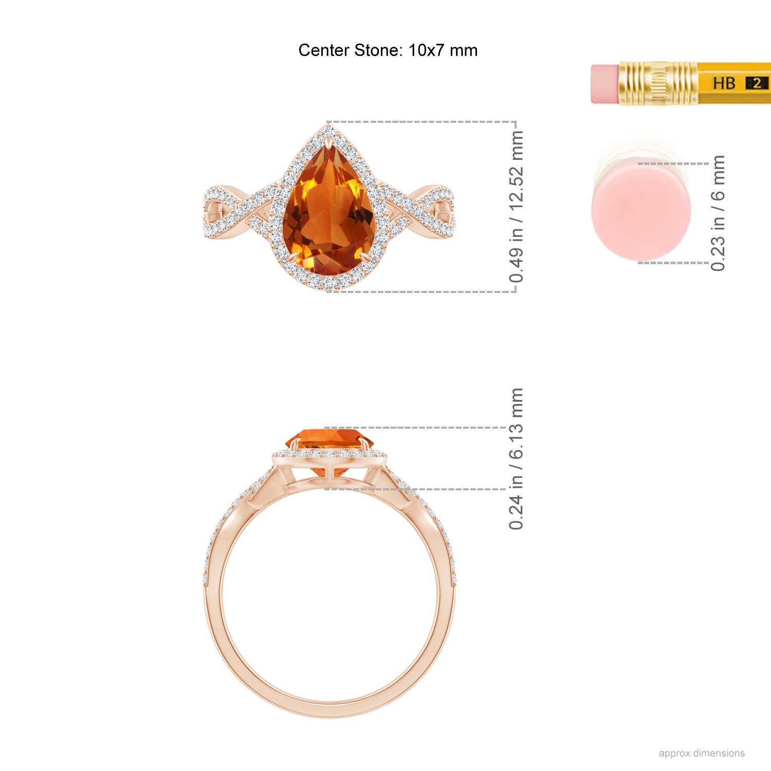 AAAA - Citrine / 2.22 CT / 14 KT Rose Gold