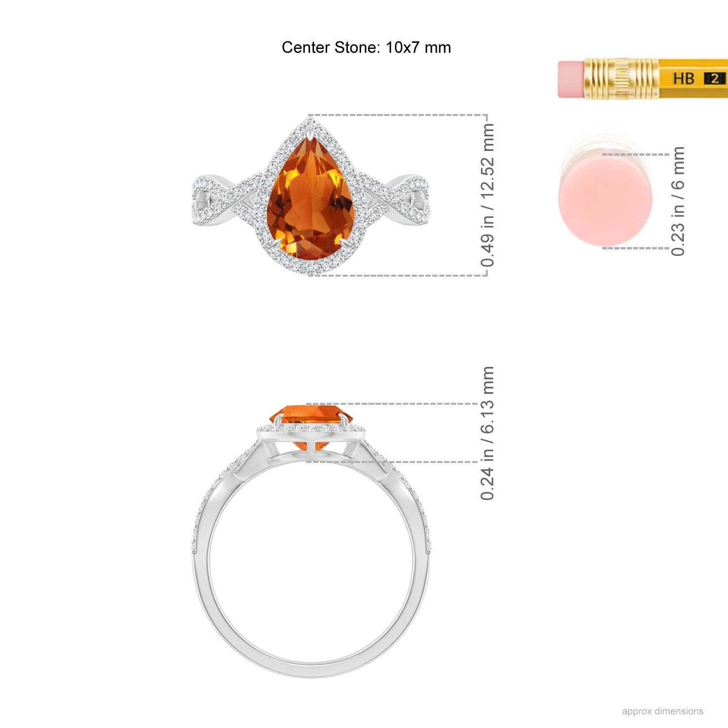 AAAA - Citrine / 2.22 CT / 14 KT White Gold