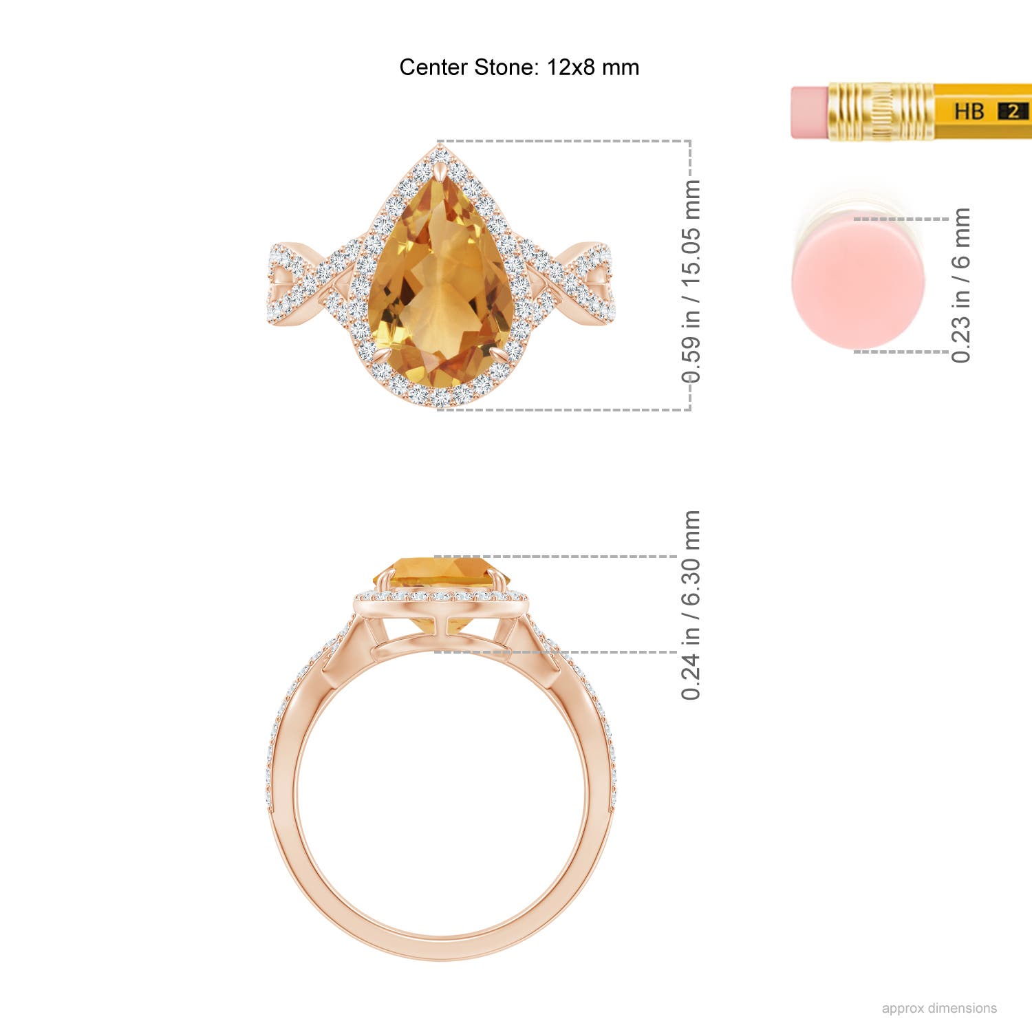 A - Citrine / 2.75 CT / 14 KT Rose Gold