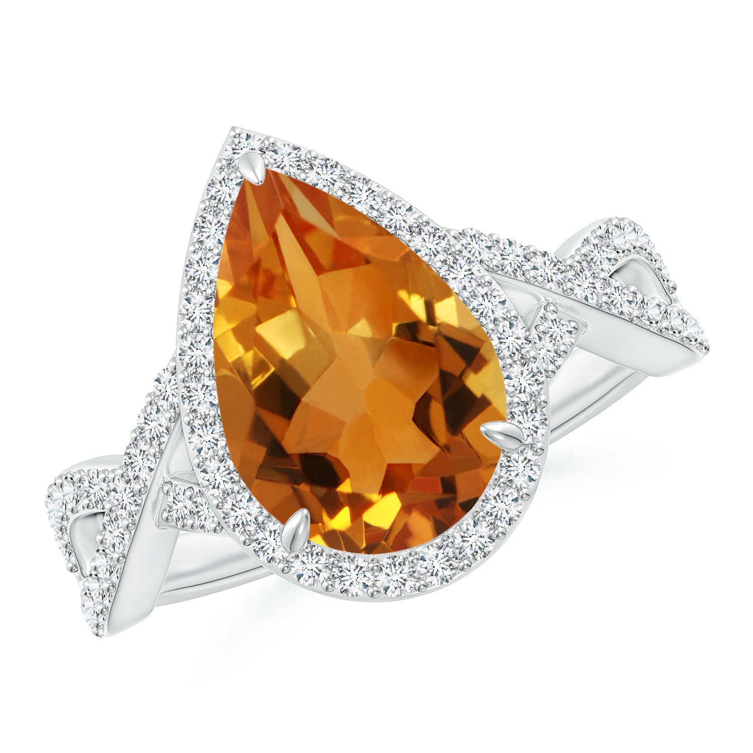 AAA - Citrine / 2.75 CT / 14 KT White Gold