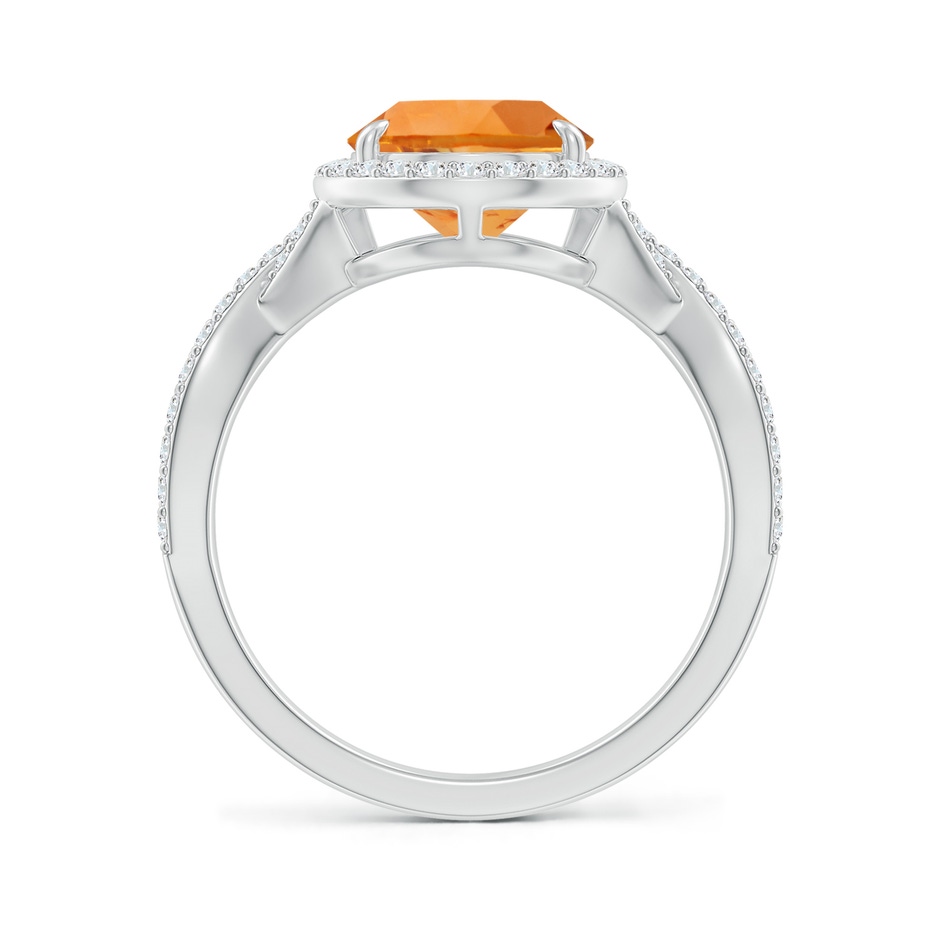 12x8mm AAA Pear Citrine Twisted Split Shank Cocktail Ring in White Gold side-1