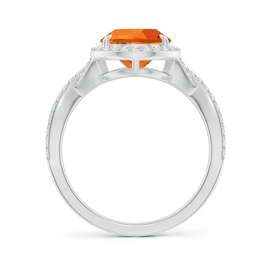 12x8mm AAAA Pear Citrine Twisted Split Shank Cocktail Ring in P950 Platinum side-1