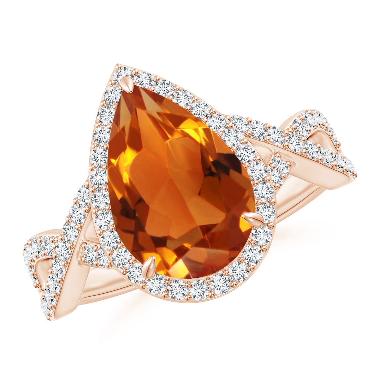 AAAA - Citrine / 2.75 CT / 14 KT Rose Gold