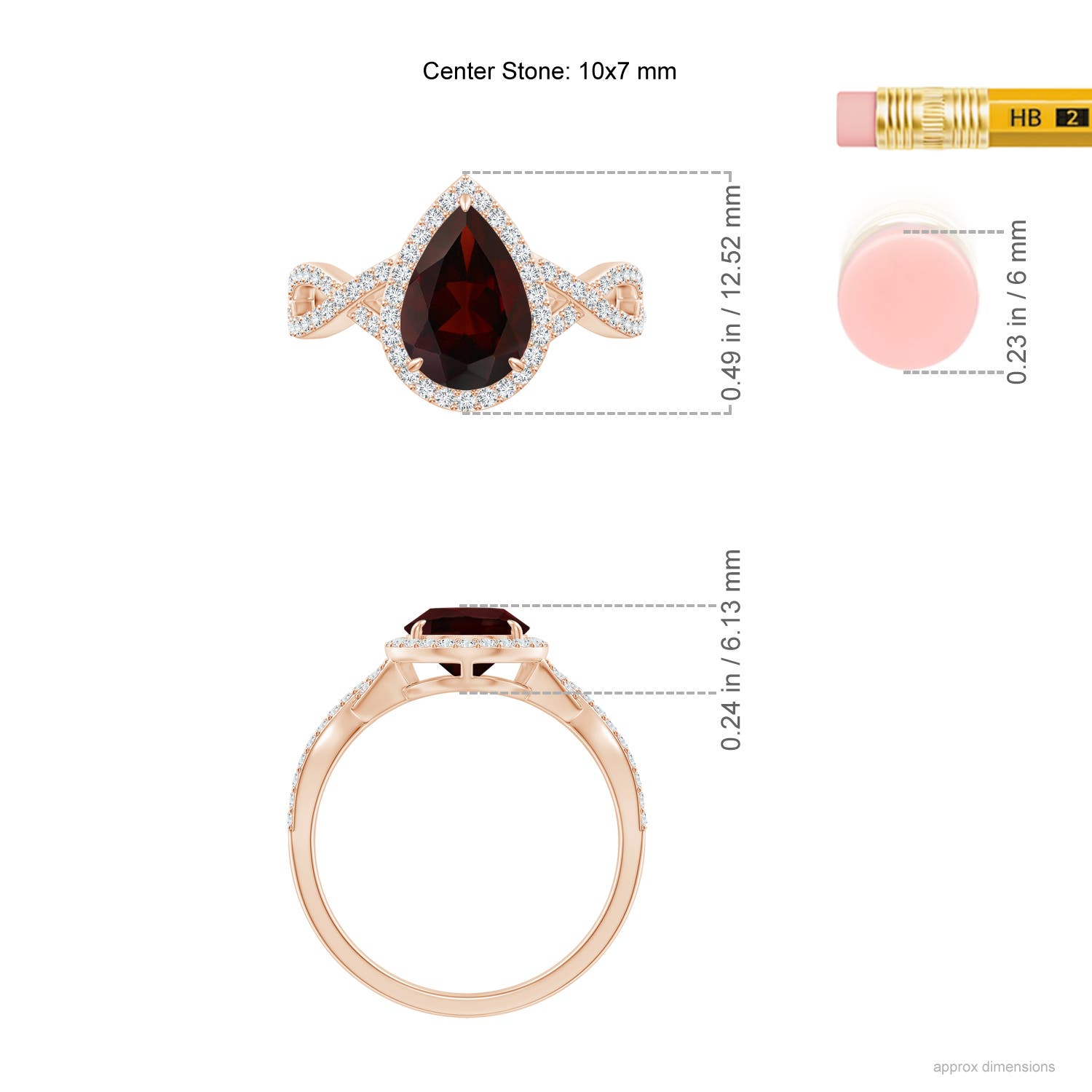 A - Garnet / 2.42 CT / 14 KT Rose Gold