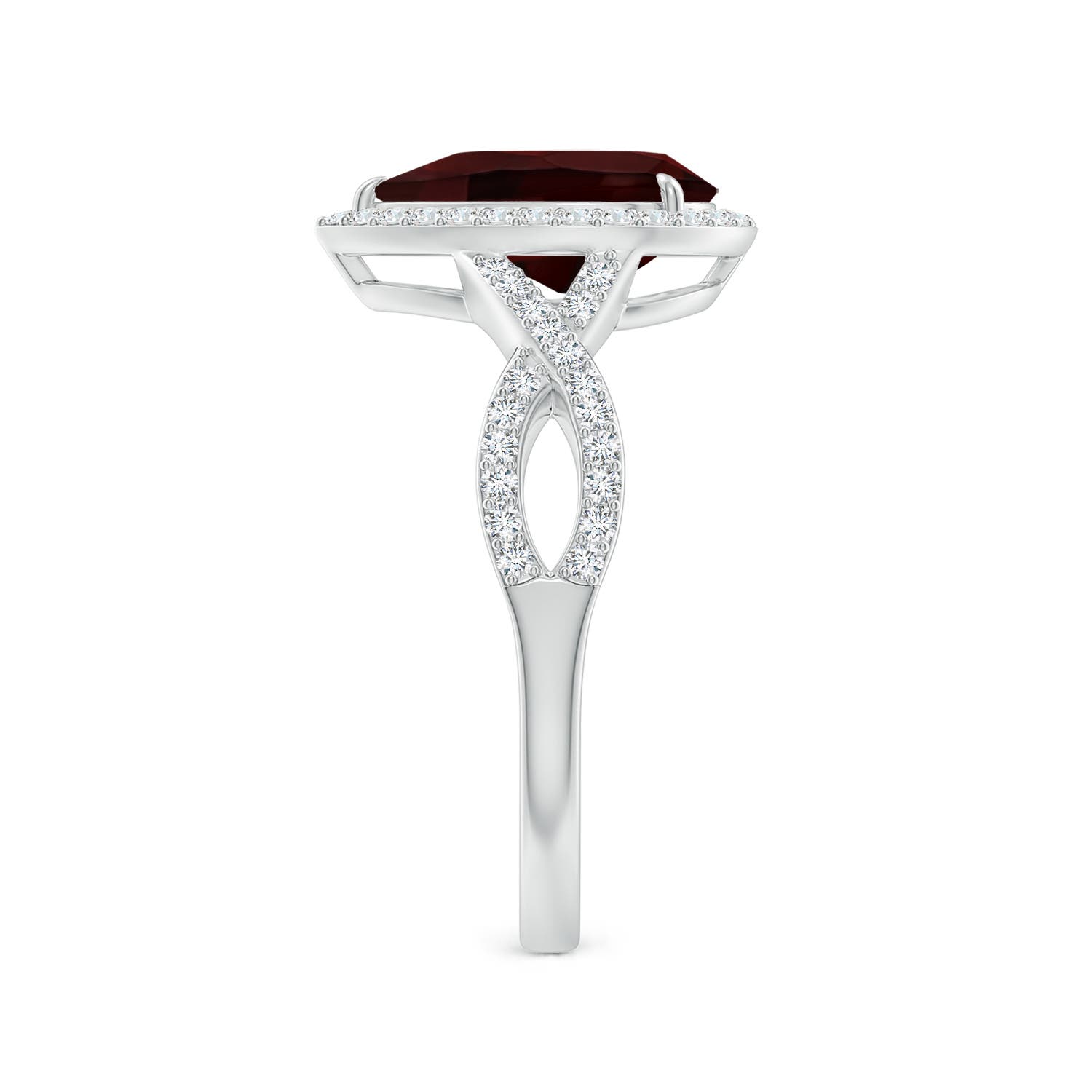 A - Garnet / 2.42 CT / 14 KT White Gold