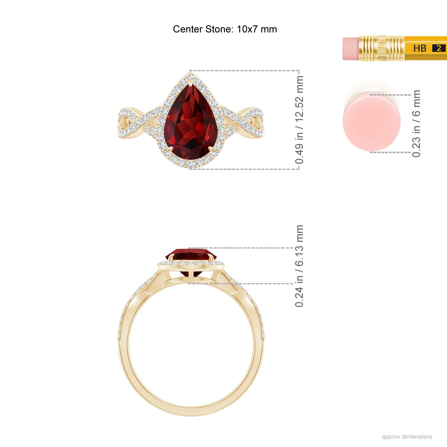 AAAA - Garnet / 2.42 CT / 14 KT Yellow Gold