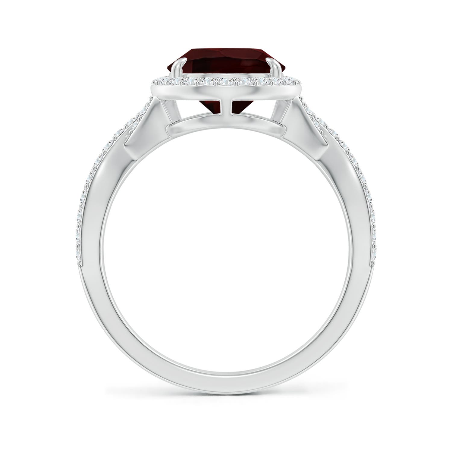 A - Garnet / 3.9 CT / 14 KT White Gold