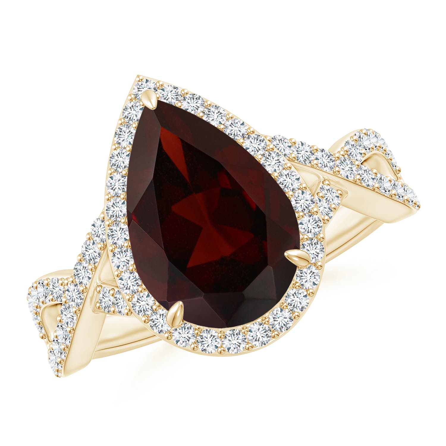 A - Garnet / 3.9 CT / 14 KT Yellow Gold