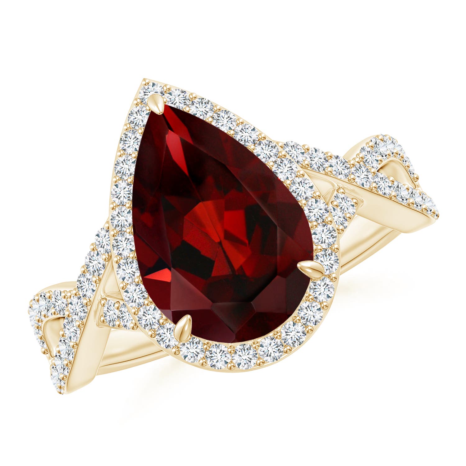 AAA - Garnet / 3.9 CT / 14 KT Yellow Gold