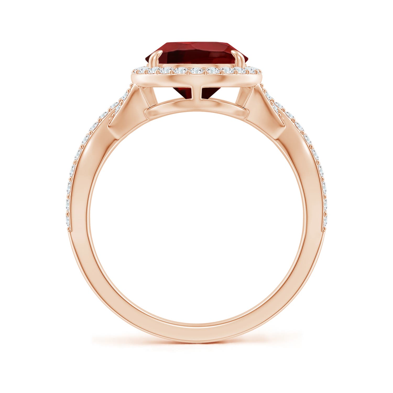 AAAA - Garnet / 3.9 CT / 14 KT Rose Gold