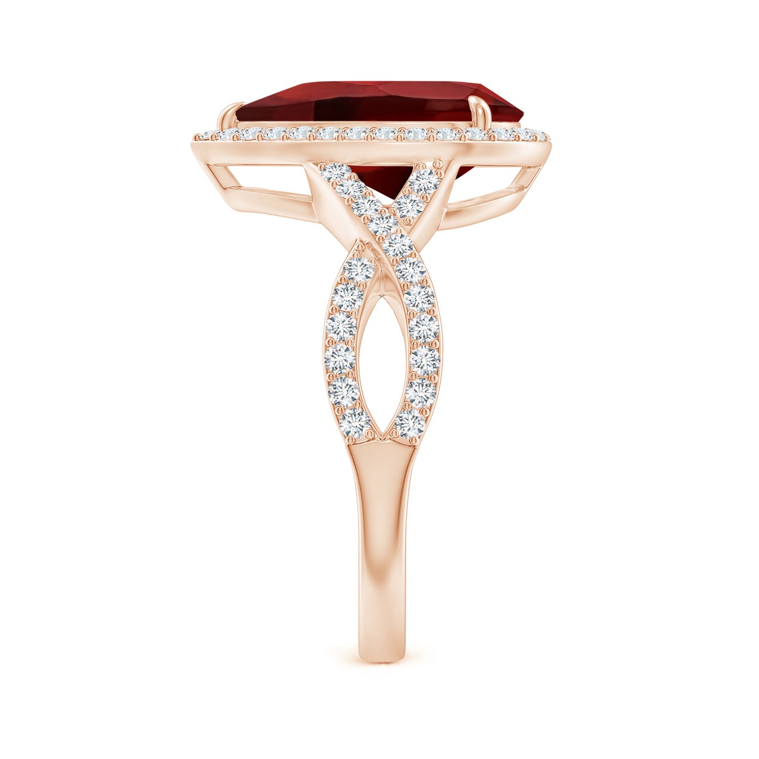 AAAA - Garnet / 3.9 CT / 14 KT Rose Gold