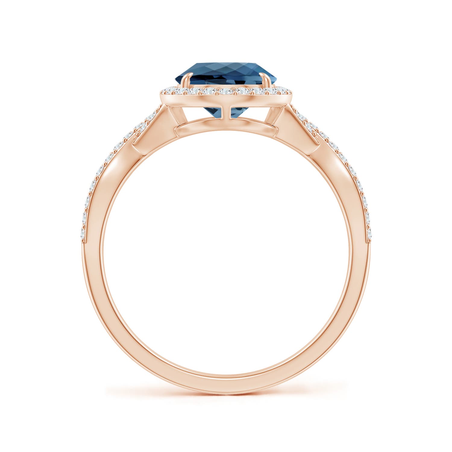 A - London Blue Topaz / 2.62 CT / 14 KT Rose Gold