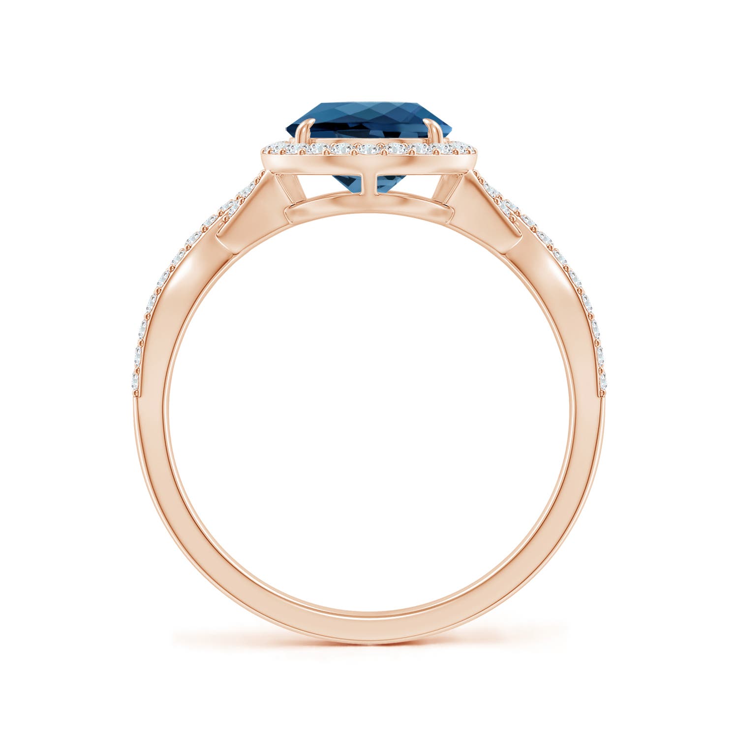 AA - London Blue Topaz / 2.62 CT / 14 KT Rose Gold